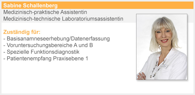 Praxisebene 1: Sabine Schallenberg Sabine Schallenberg