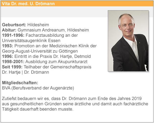 Vita Dr. Drömann Dr. Drömann - Augenarzt in Detmold - OWL